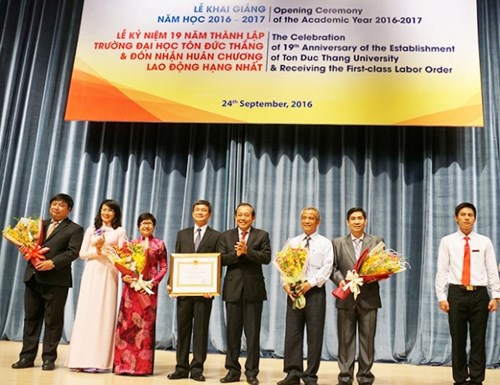 Phó Thủ tướng Trương Hòa Bình dự kỷ niệm thành lập ĐH Tôn Đức Thắng - ảnh 1
